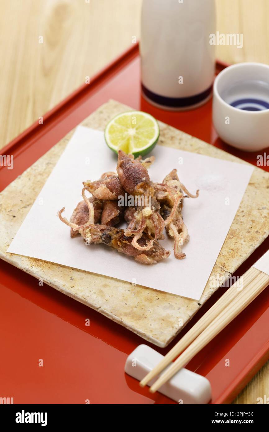 firefly squid tempura, Japanese cuisine Stock Photo Alamy