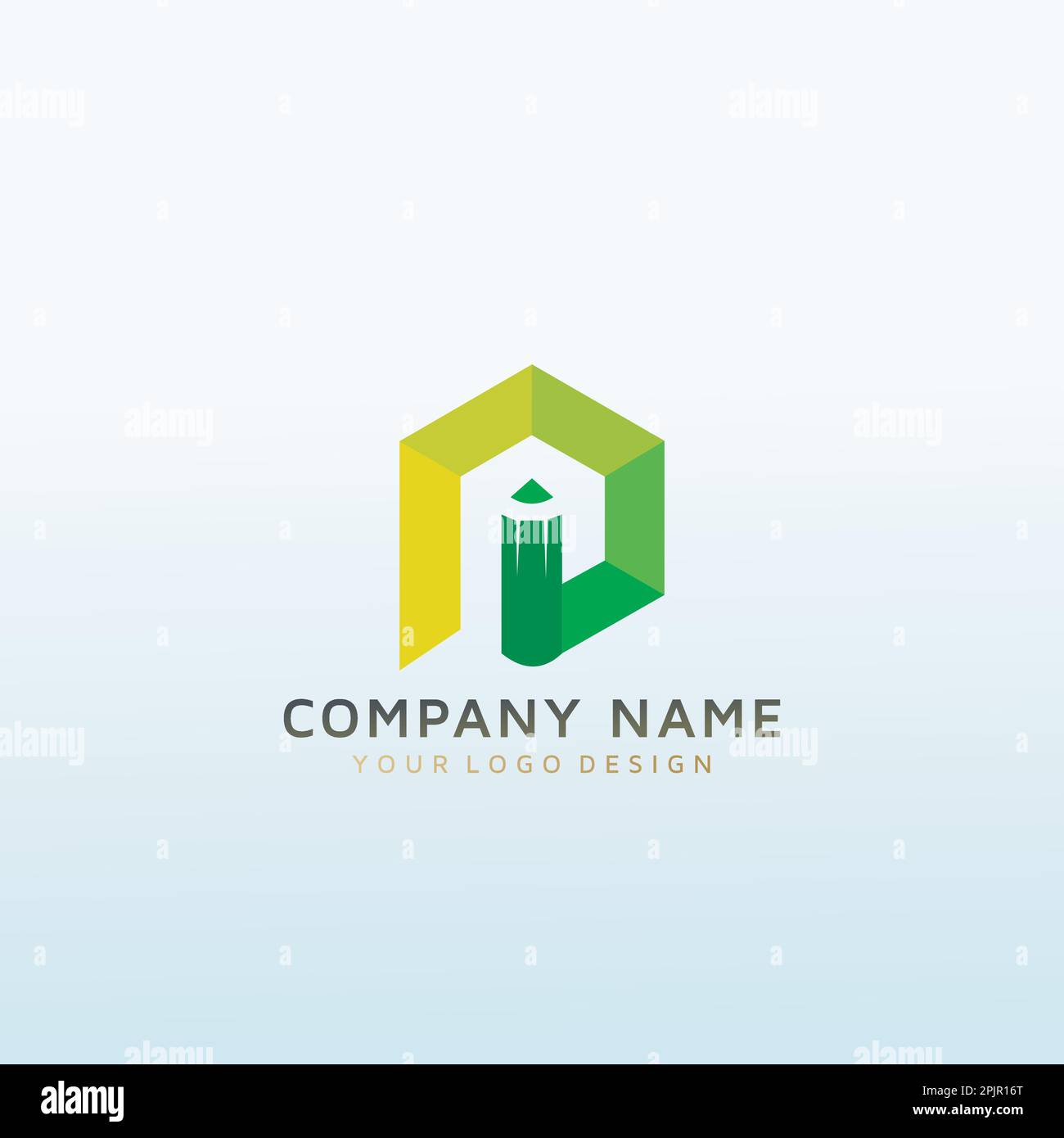 letter P education vector logo design Stock Vector