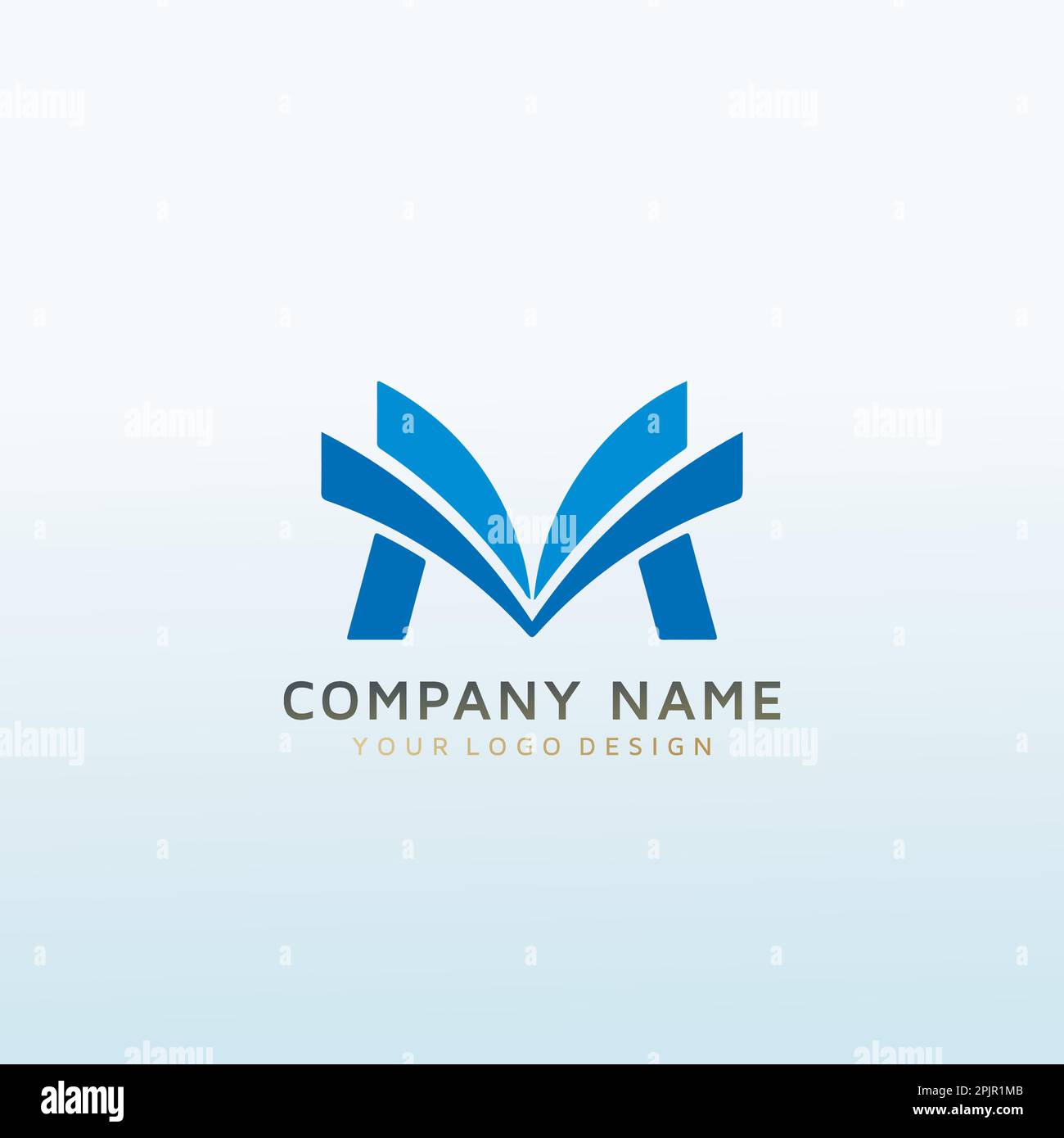 a logo that embodies the letter M Stock Vector