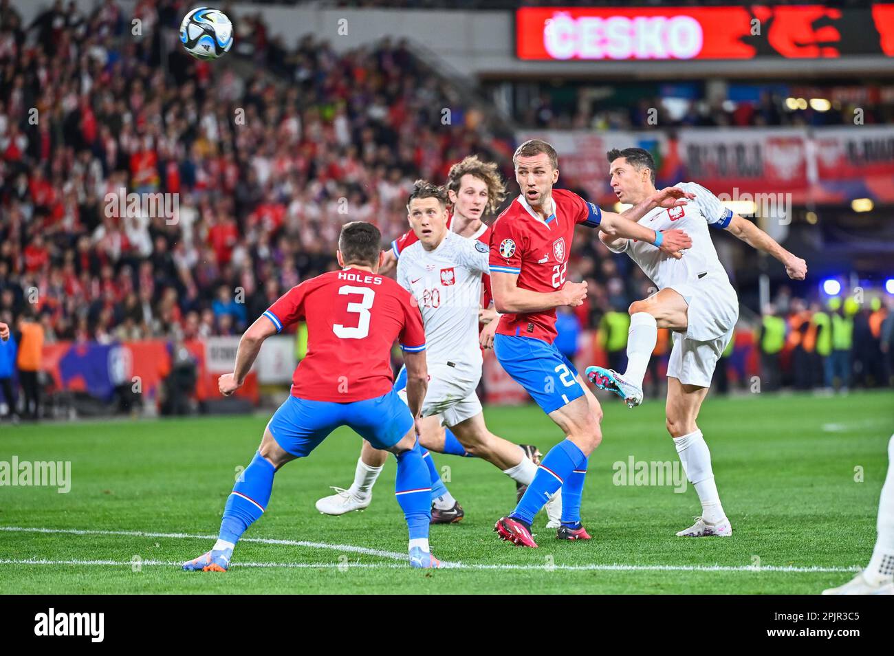 PRAGUE, CZECH REPUBLIC - MARCH 24, 2023: Qualifications for UEFA Euro