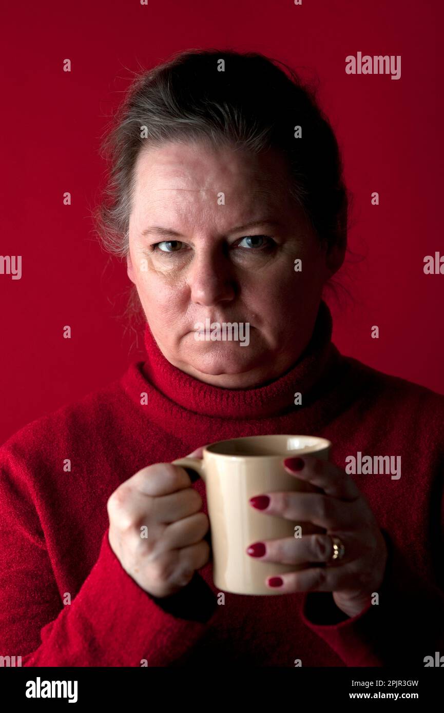 Woman in red sweater on hi-res stock photography and images - Alamy