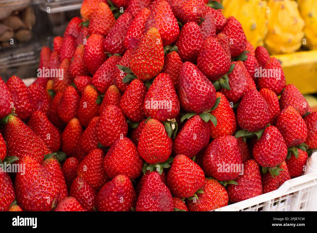 Strawberries raw and fresh Fruits and vegetables from Peru Stock Photo ...