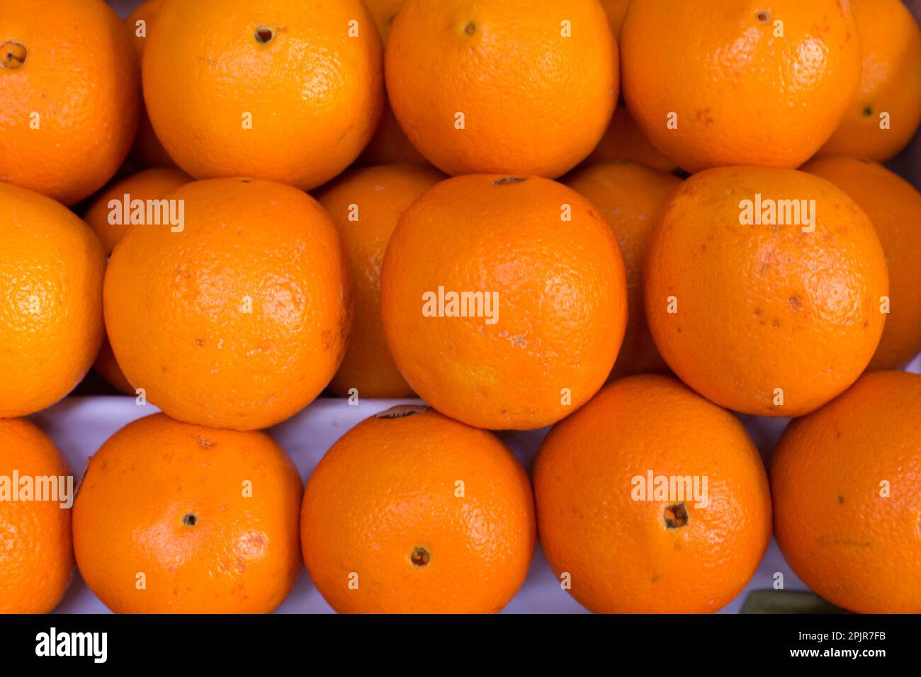 Pile oranges Fruits and vegetables from Peru Stock Photo Alamy
