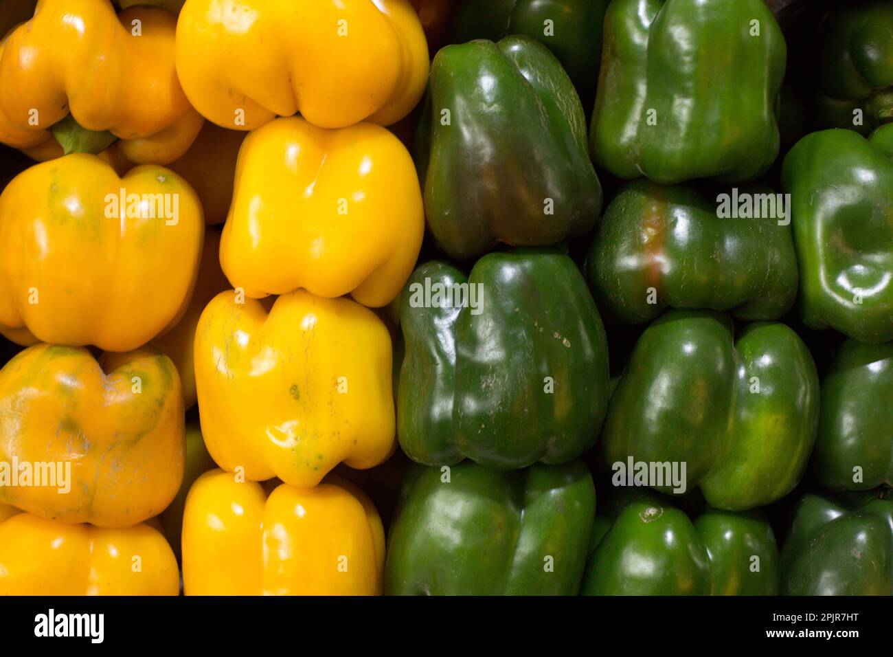 Colorful bell peppers Fruits and vegetables from Peru Stock Photo Alamy