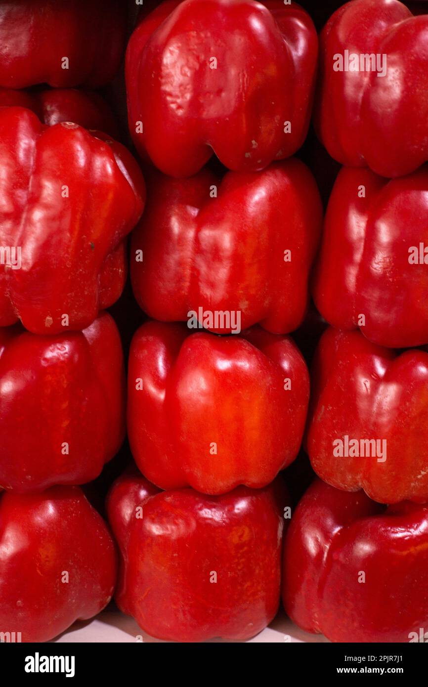 Colorful bell peppers Fruits and vegetables from Peru Stock Photo Alamy