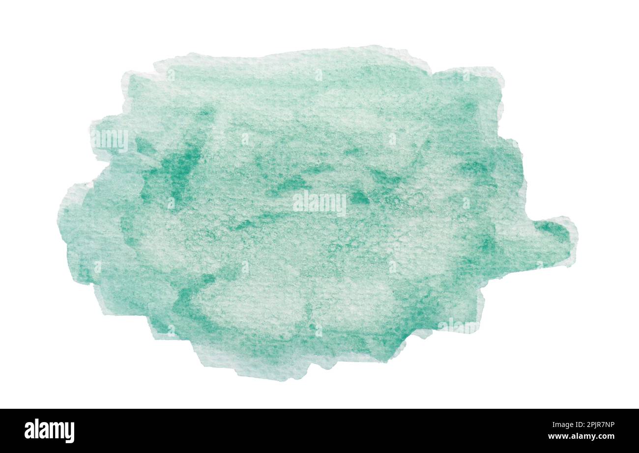aquamarin watercolor abstract hand painting spot background Stock Photo ...