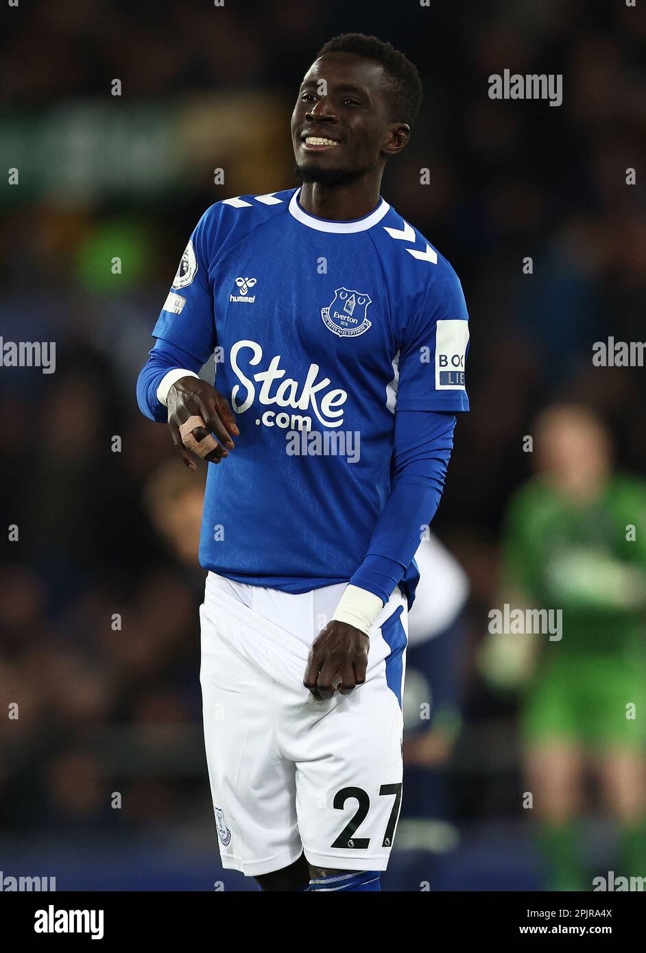 Liverpool, UK. 3rd Apr, 2023. Idrissa Gana Gueye of Everton during the Premier League match at Goodison Park, Liverpool. Picture credit should read: Darren Staples/Sportimage Credit: Sportimage/Alamy Live News Stock Photo