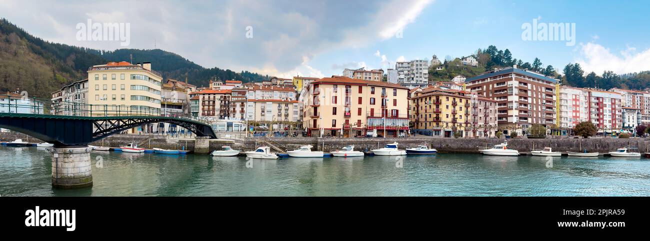Beautiful old town Ondarroa in Basque country, Spain. High quality photography Stock Photo