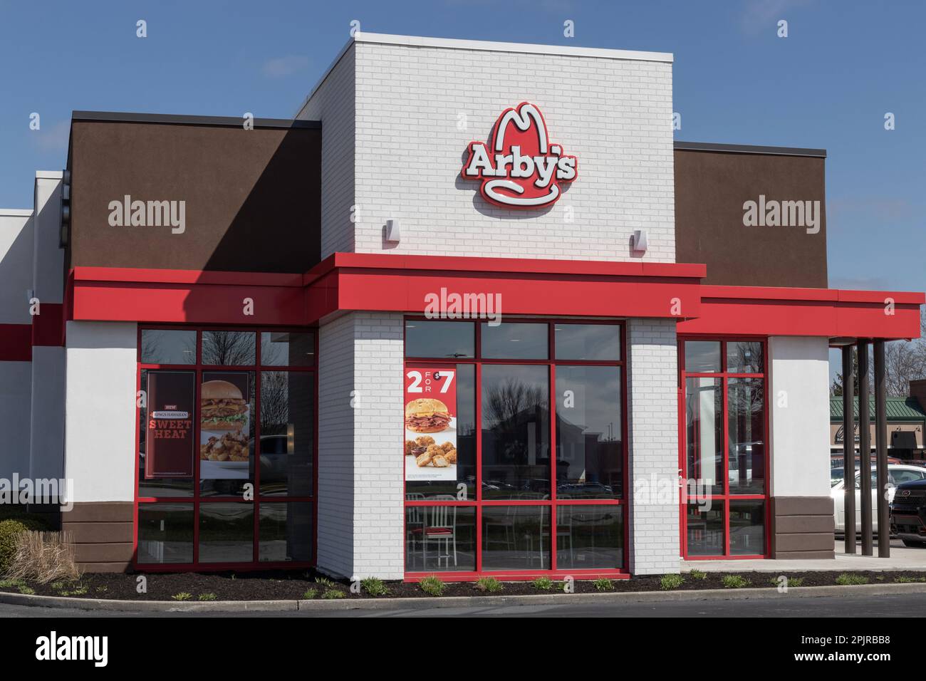 Avon Circa April 2023 Arby's fast food Location. Arby's operates