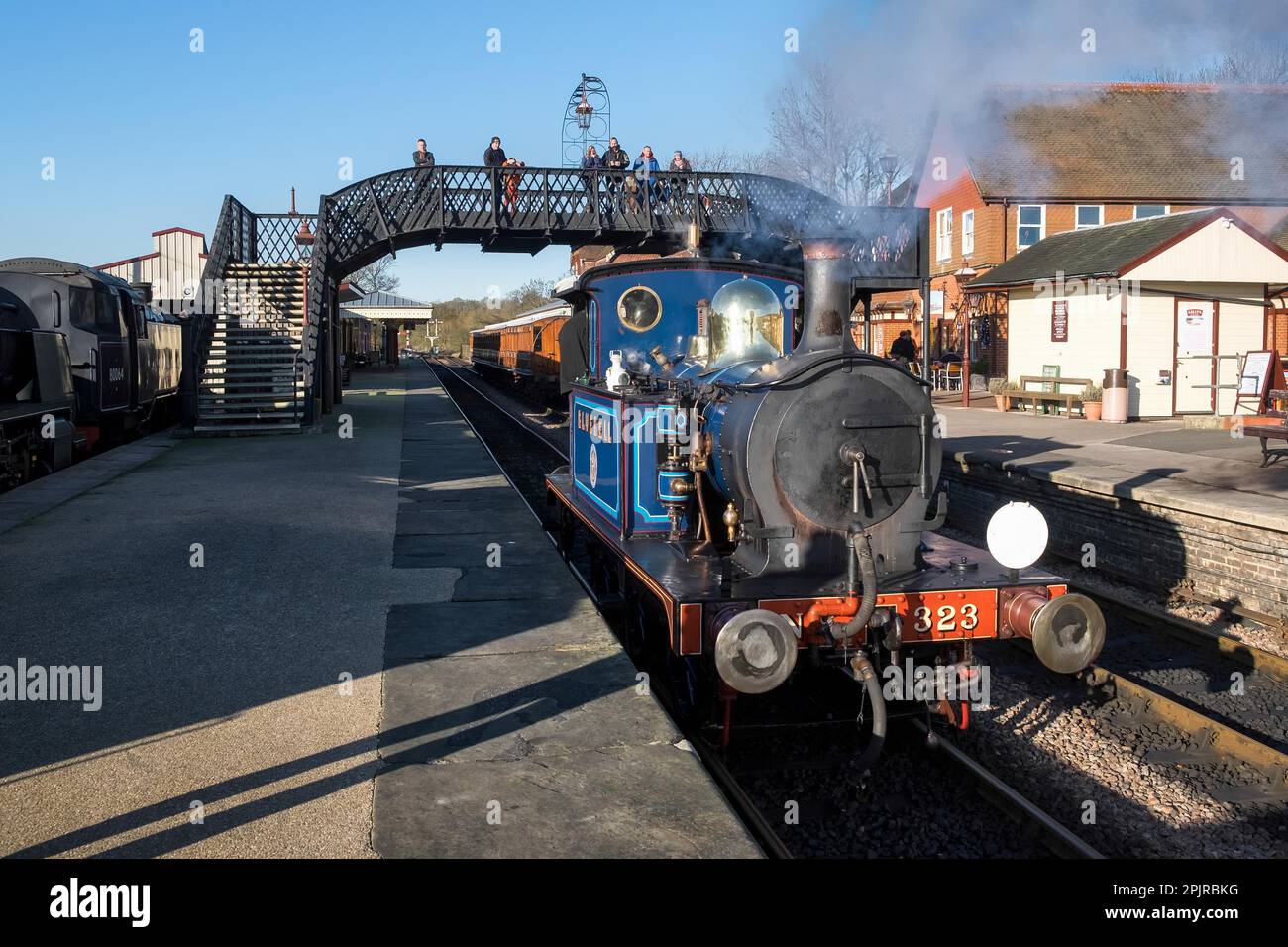 Bluebell Steam Train at Sheffield Park Station Stock Photo Alamy