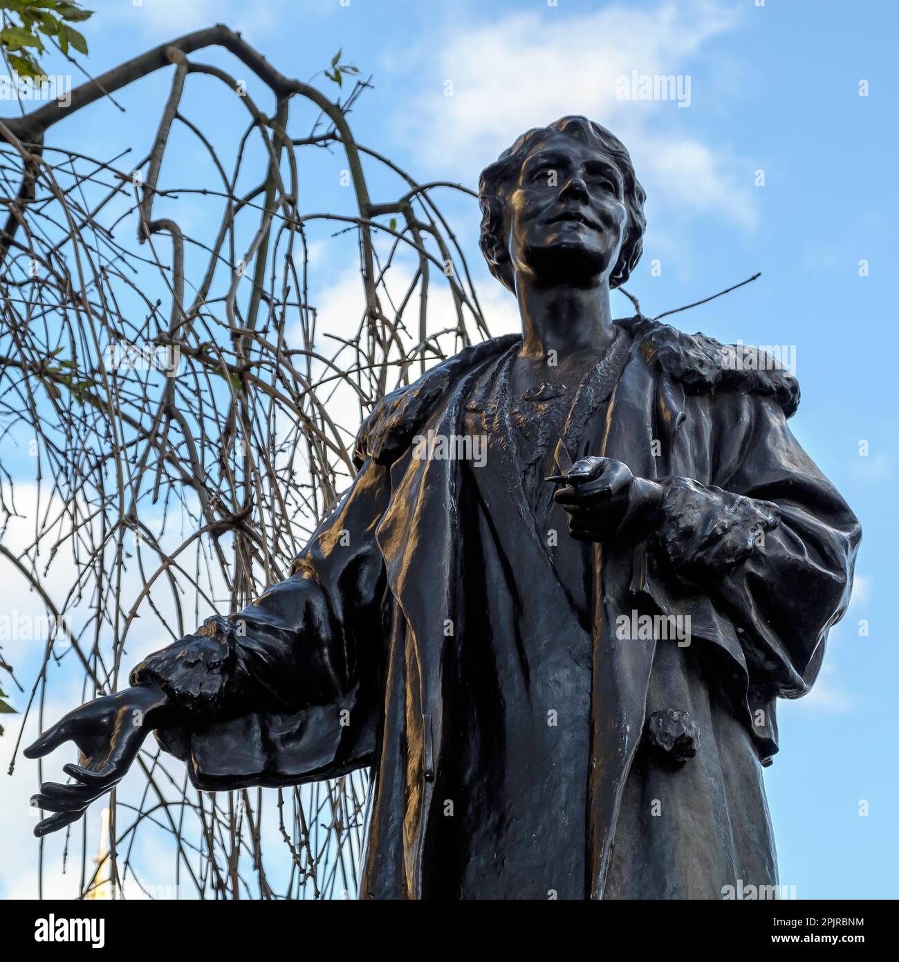 Emmeline Pankhurst Statue in Victoria Tower Gardens Stock Photo