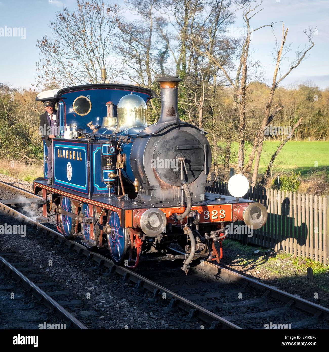 Bluebell Steam Train approaching Sheffield Park Station Stock Photo Alamy