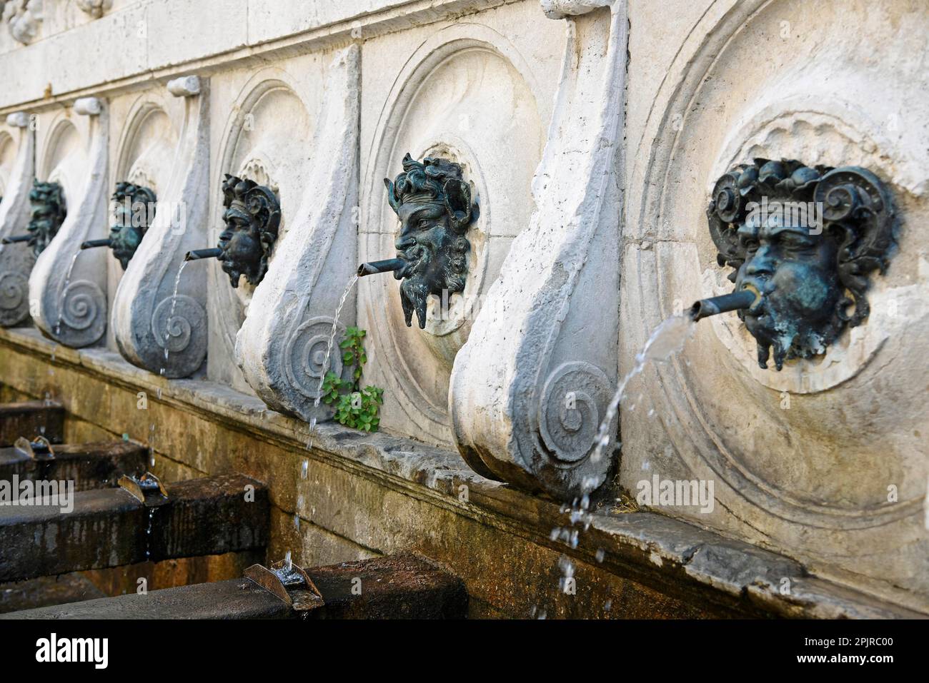 Demon, gargoyle, Fontana del Calamo, fountain, Ancona, Marche, Italy ...