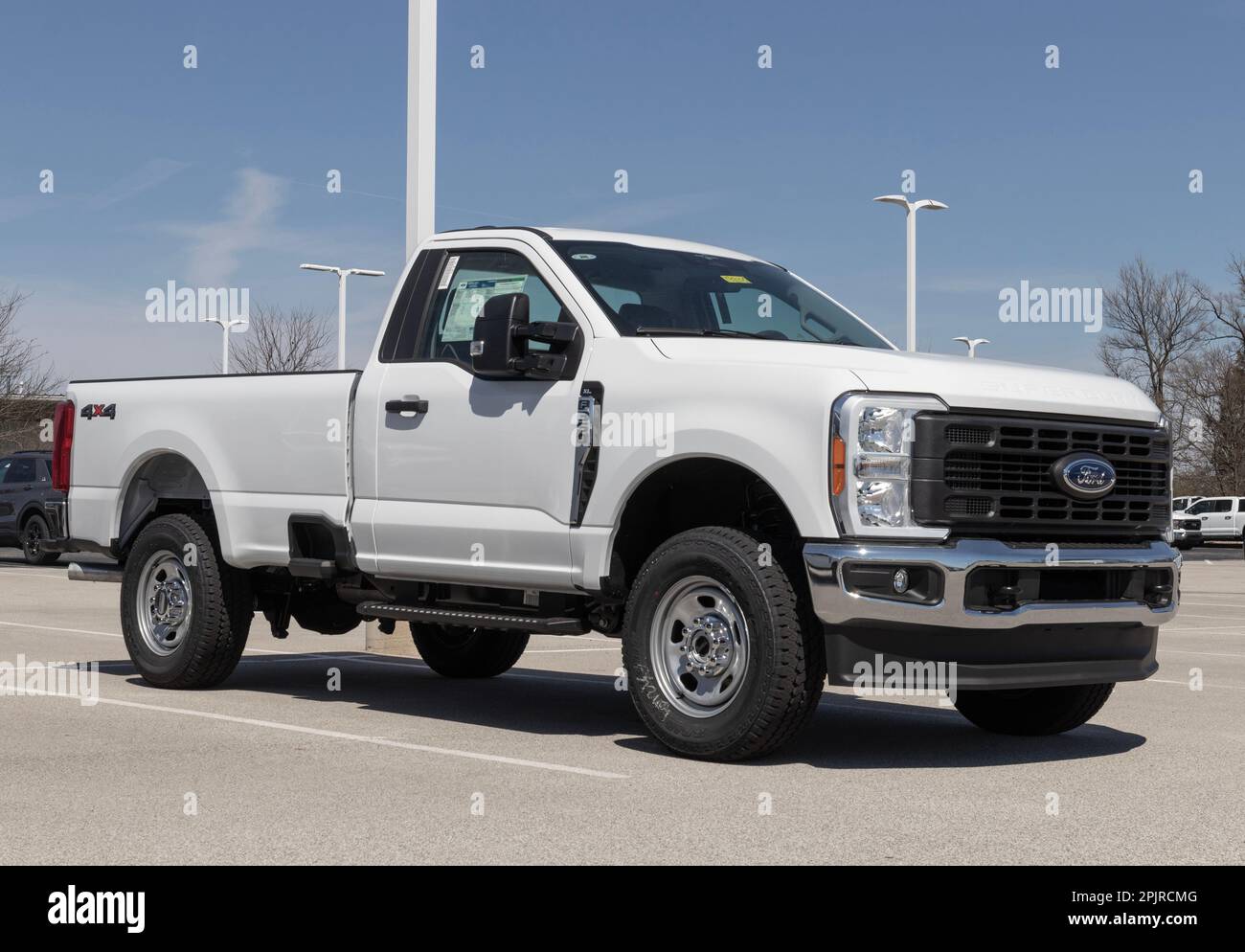 Plainfield Circa April 2023 Ford F350 Regular Cab display at a