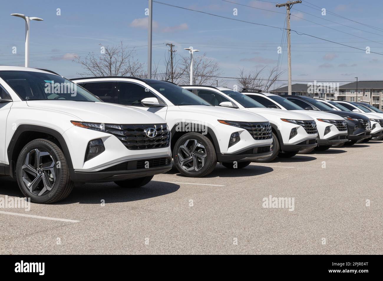 Avon Circa April 2023 Hyundai Motor Company dealership. Hyundai