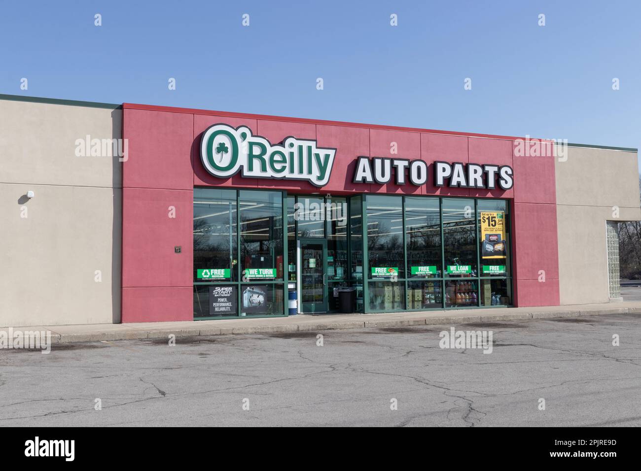 Indianapolis Circa April 2023 O'Reilly Auto Parts Store. O'Reilly is