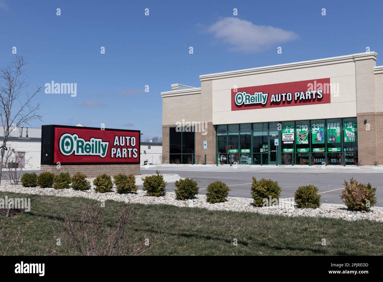 Avon Circa April 2023 O'Reilly Auto Parts Store. O'Reilly is a