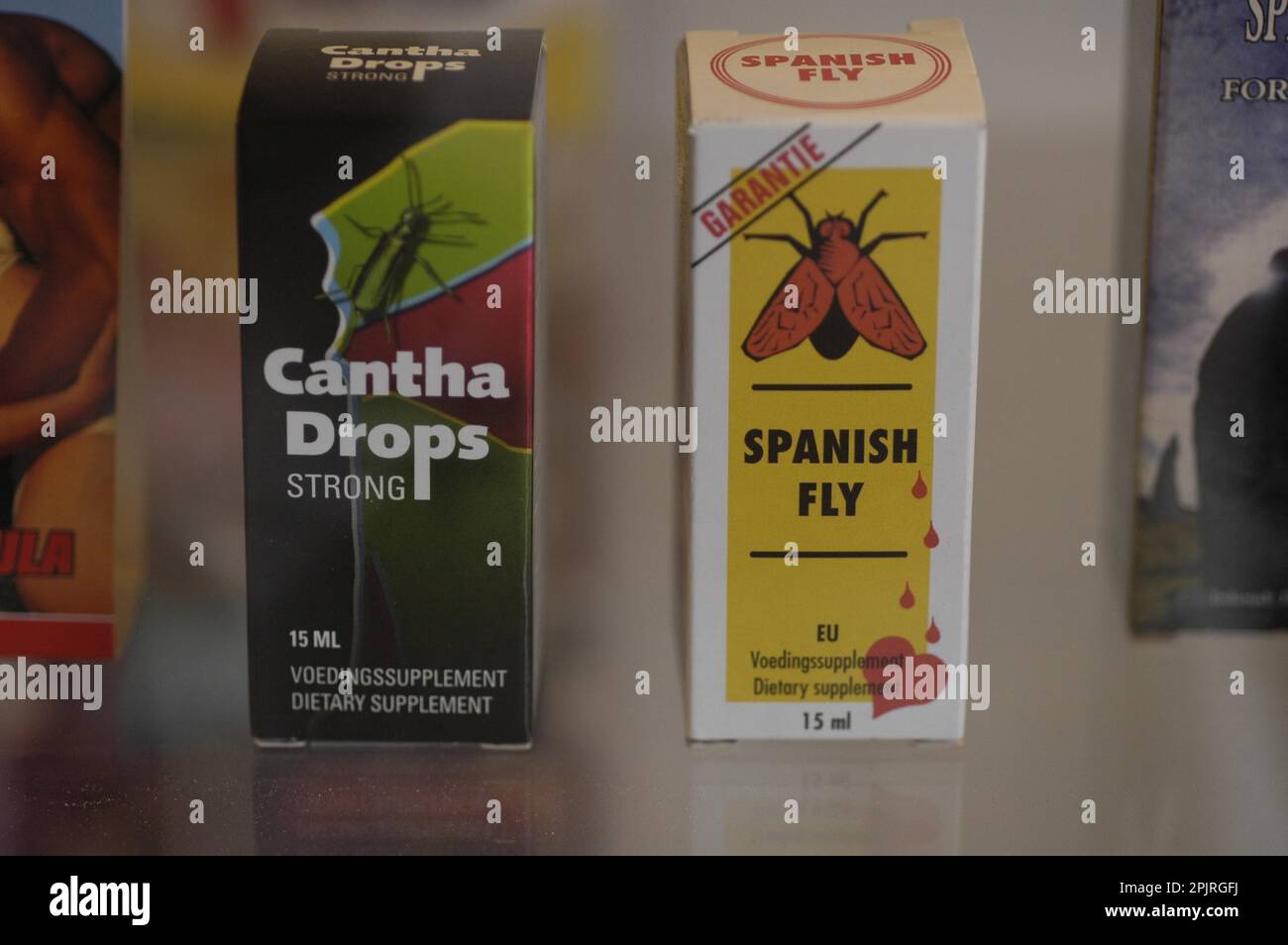 Spanish fly, aphrodisiac drops Stock Photo Alamy
