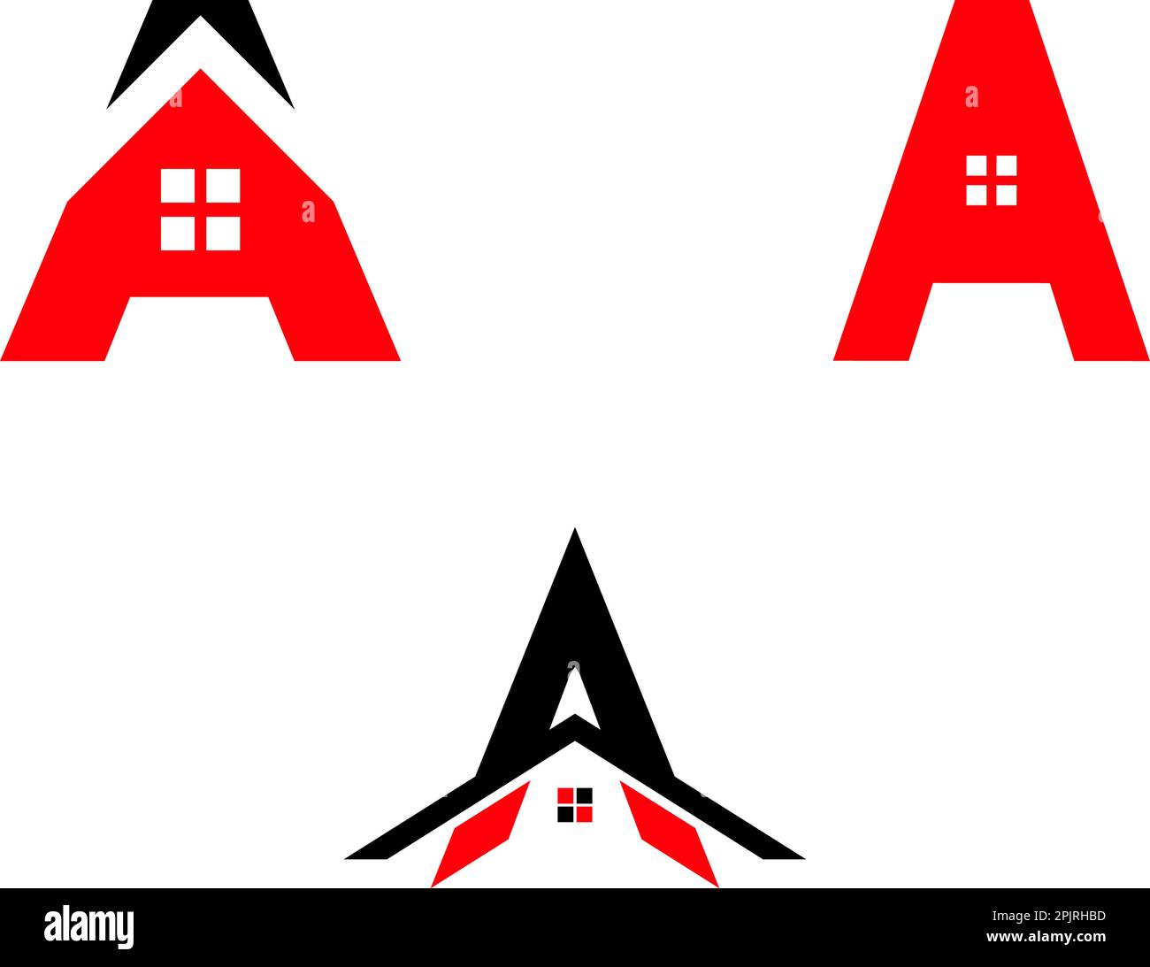 Set of Initial letter A real estate logo vector Stock Vector Image ...