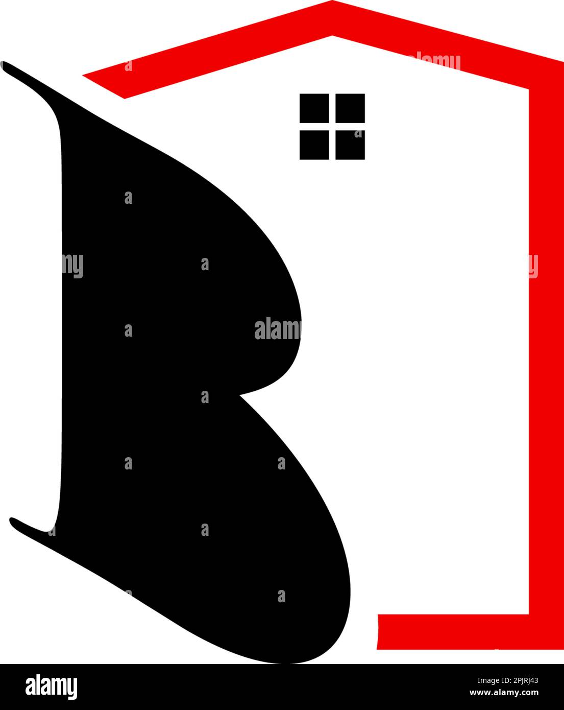 Initial Letter B House Real Estate Logo Design Stock Vector Image & Art ...