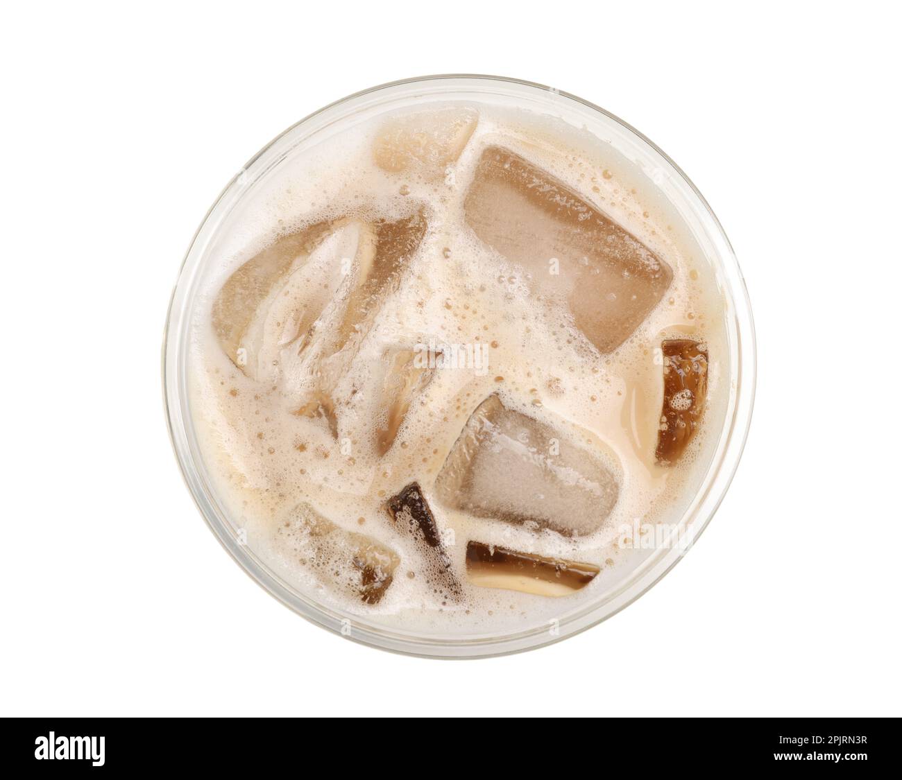 Plastic cup of cold coffee on white background Stock Photo - Alamy