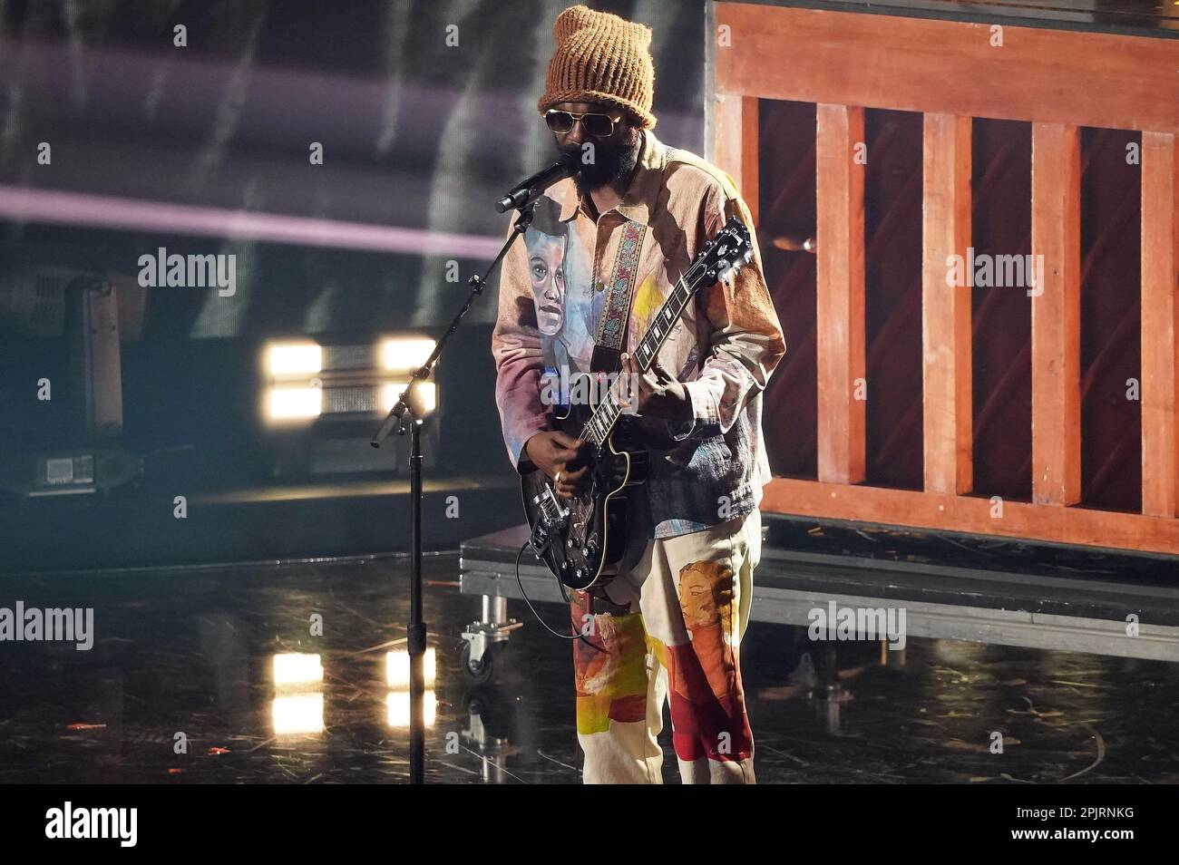 Gary Clark Jr. performs during the 2023 CMT Music Awards at Moody
