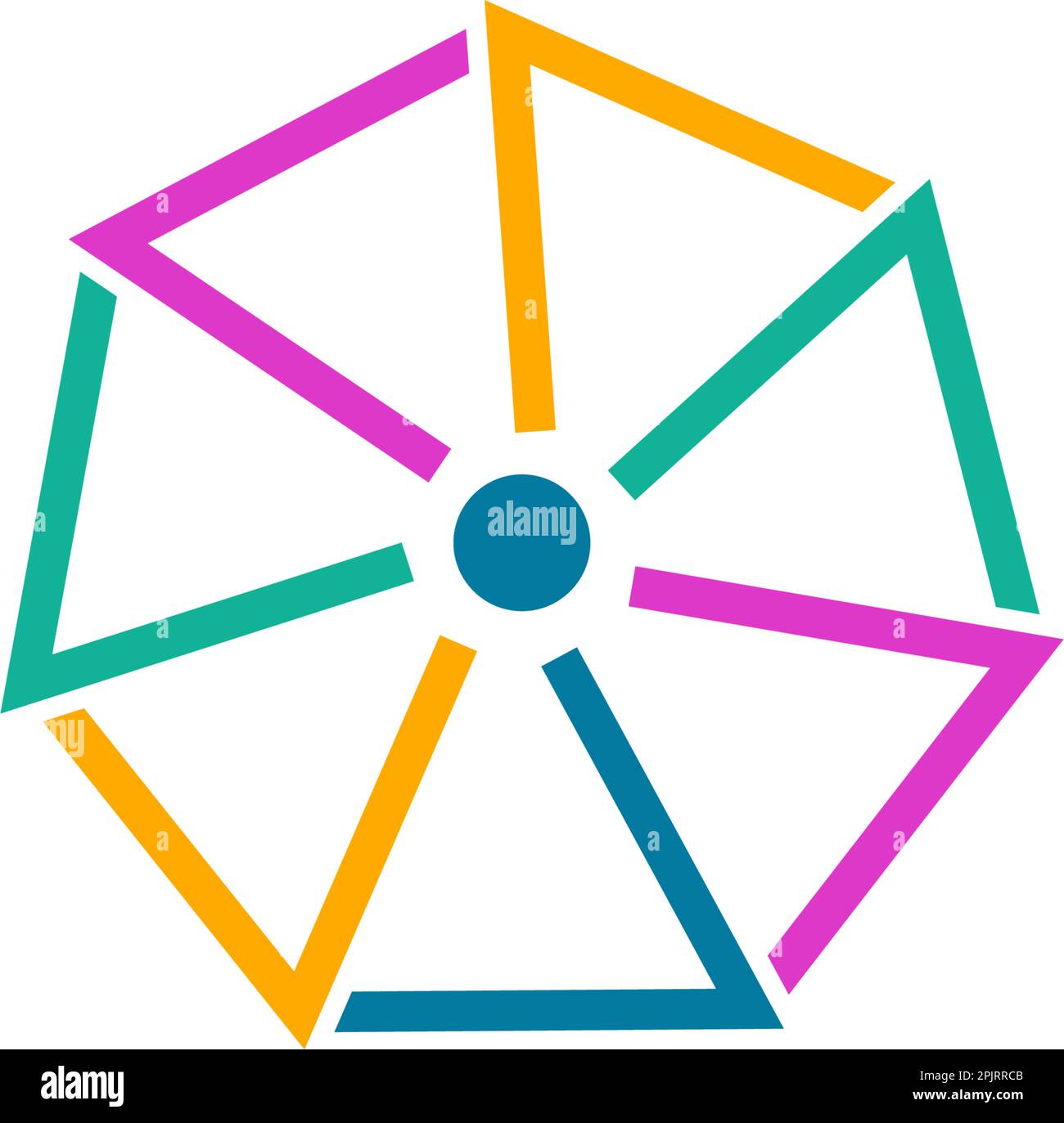 Abstract hexagon logo design Stock Vector