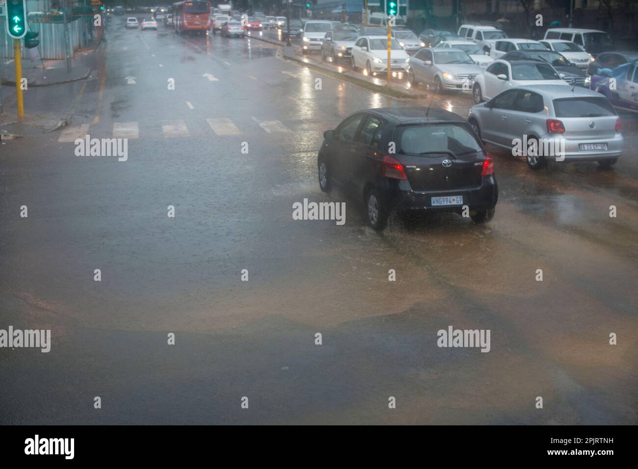 Downpour in Johannesburg, South Africa Stock Photo