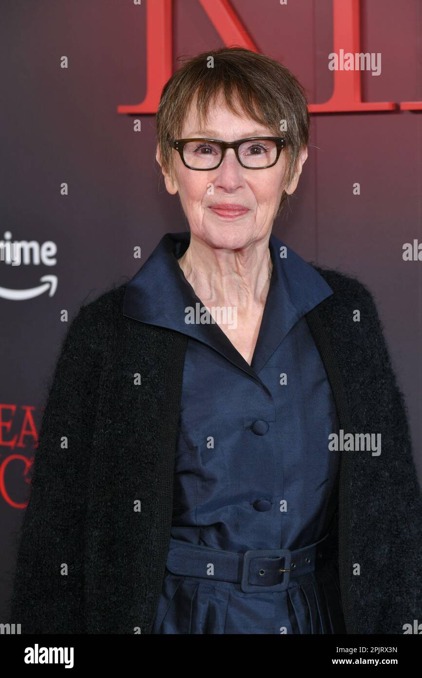 Susan Blommaert attends the world premiere of Prime Video's "Dead Ringers" at Metrograph on April 03, 2023 in New York City. Stock Photo