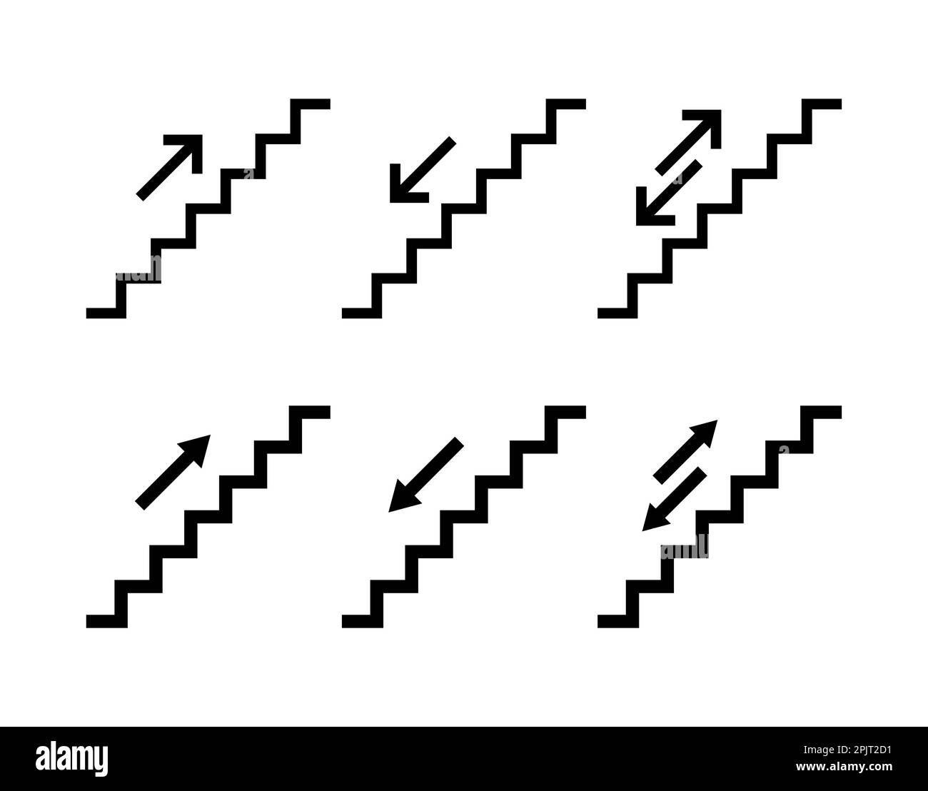 Man walking stairs, up and down movement. Emergency evacuation Stock Vector