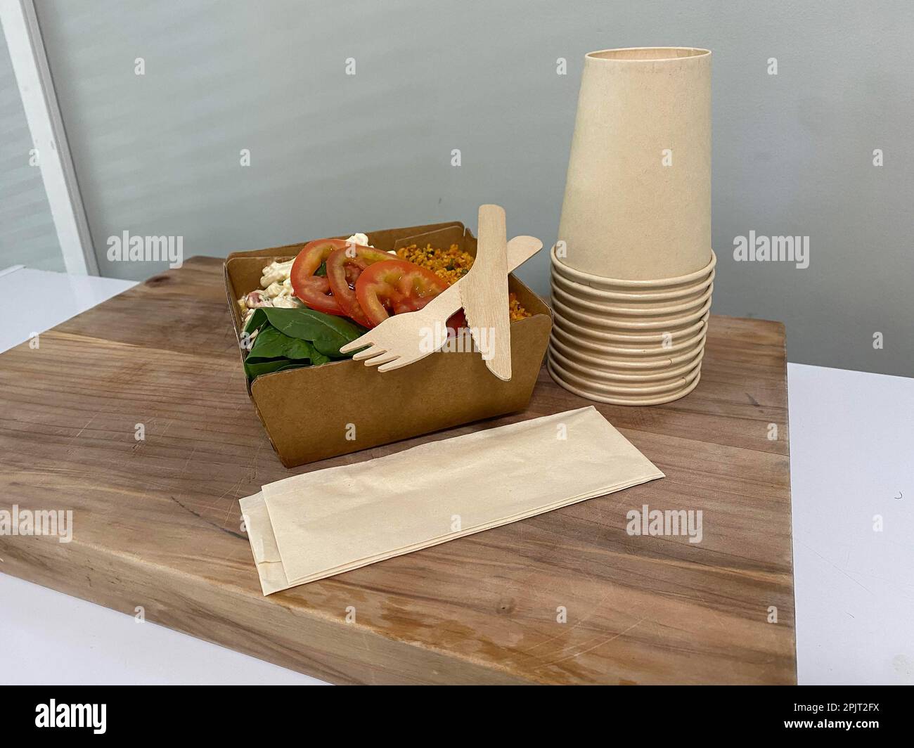 Paper and cardboard food packaging has replaced the singleuse plastic