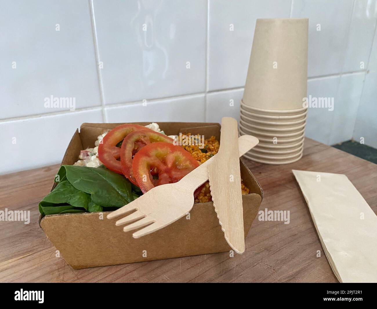 Paper and cardboard food packaging has replaced the singleuse plastic