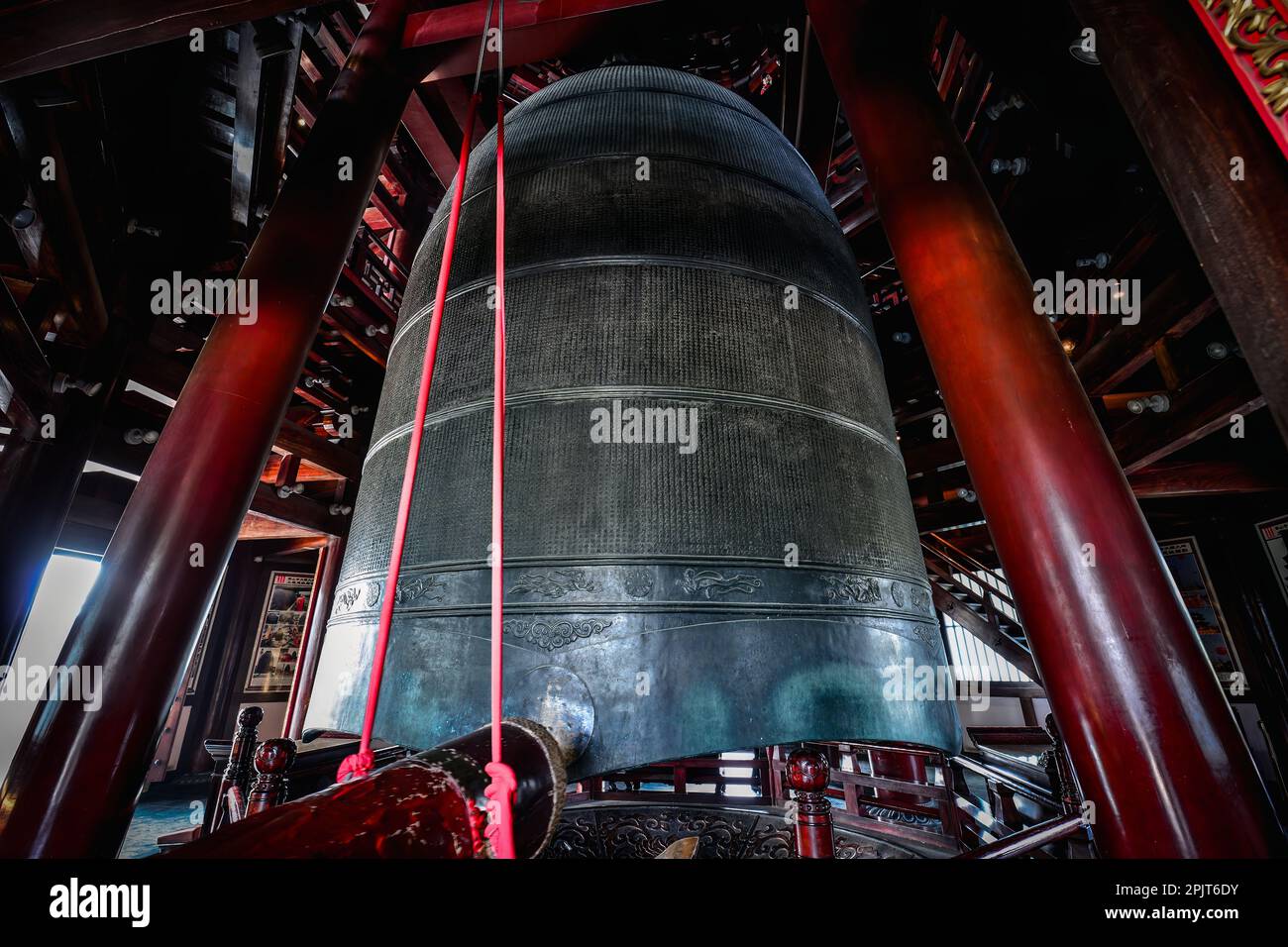 The Bell Scriptures The giant bell in a famous temple in Zhejiang, China, is full of ...