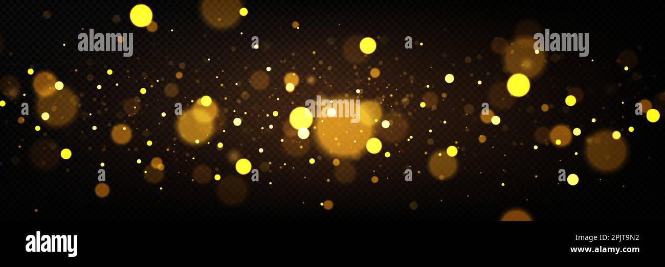 Realistic bokeh light effect isolated on transparent background. Vector ...