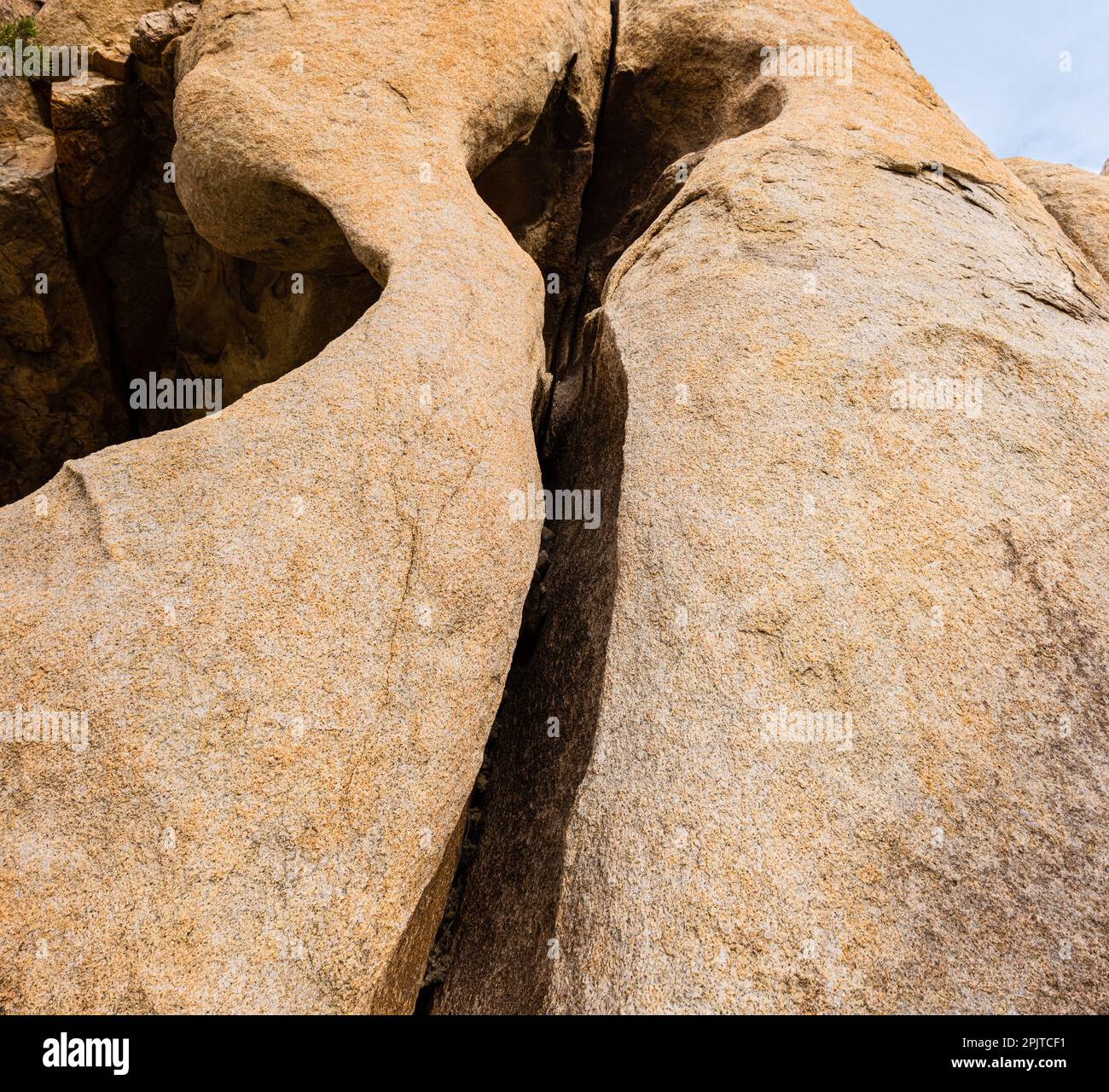 Monzogranite Rock Formations on The Barker Dam Trail, Joshua Tree National Park, California, USA Stock Photo