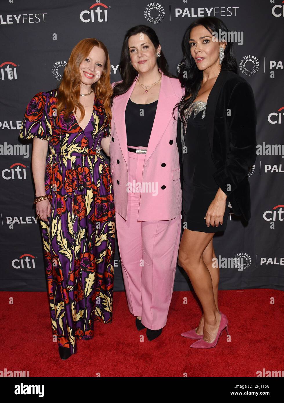 Hollywood, CA on April 3, 2023. Lauren Ambrose, Melanie Lynskey and Simone  Kessell arriving to PaleyFest