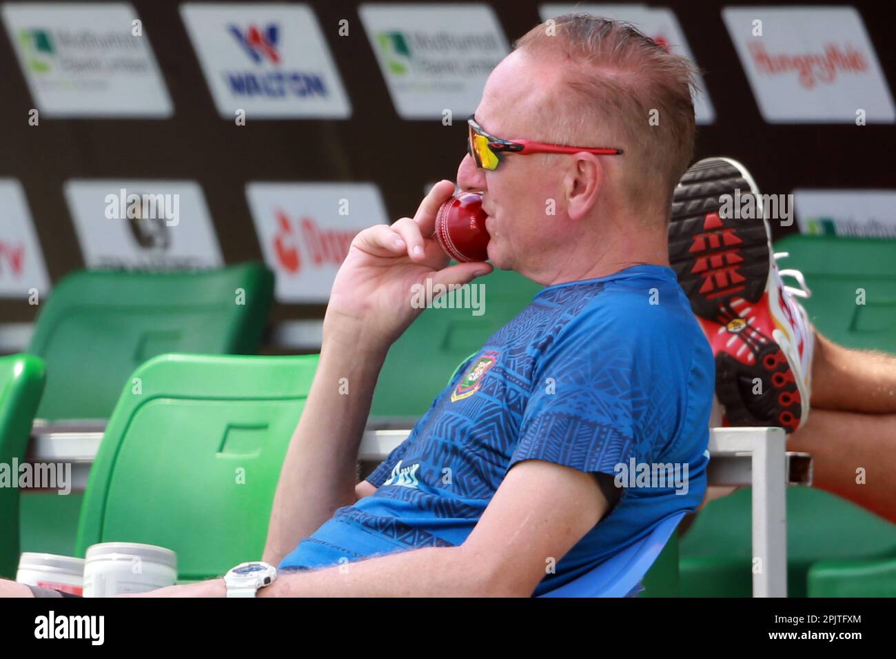 Bangladeshi fast bowling coach Allan Donald during the alone test match