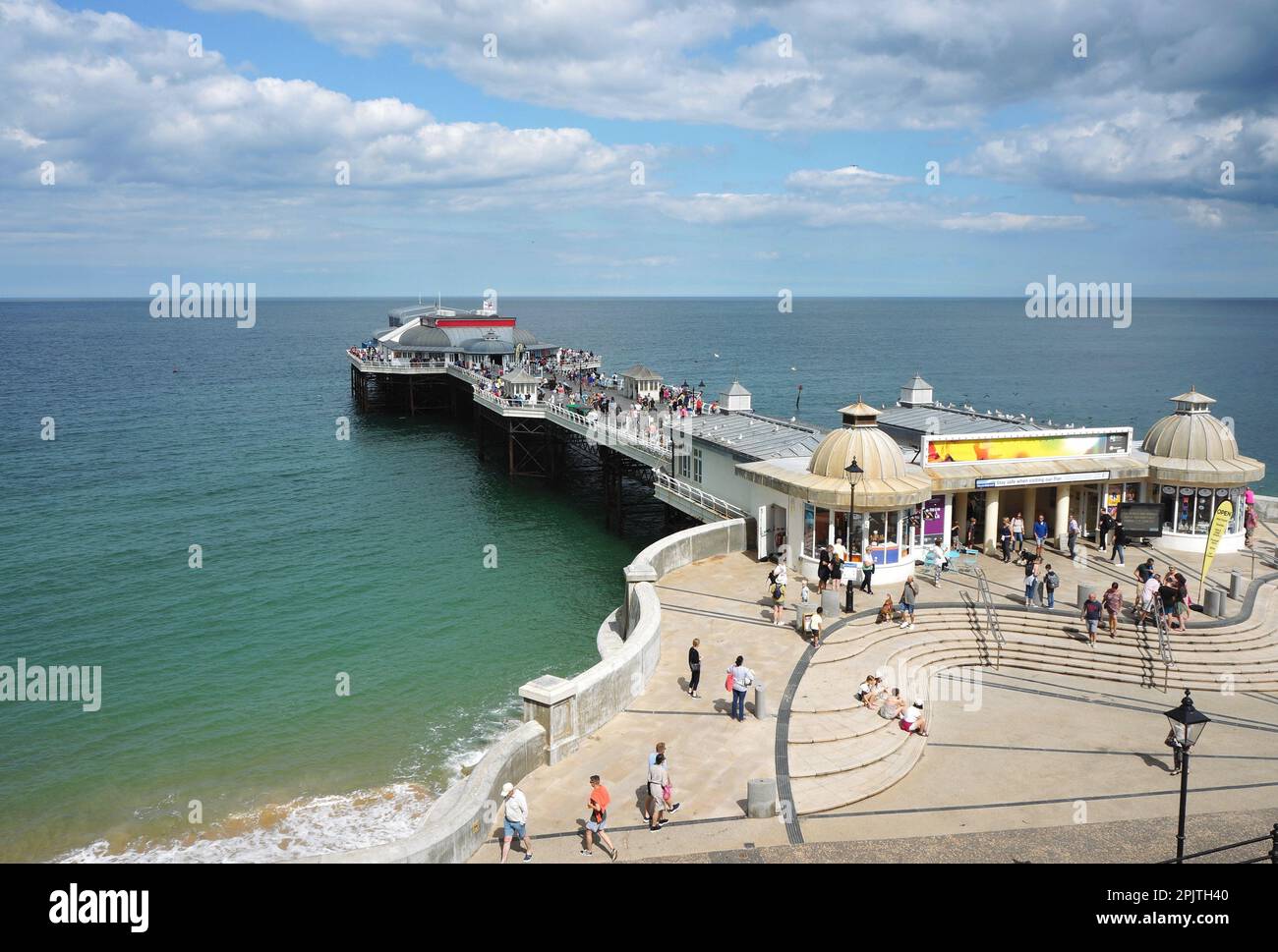 Overhead view of the pier at an English seaside resort Stock Photo