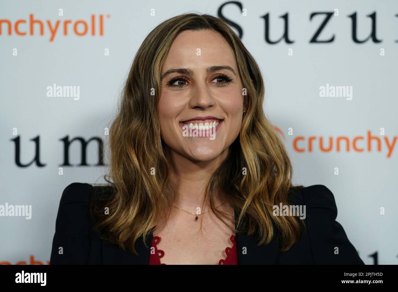 Abby Trott arrives at the premiere of "Suzume" on Monday, April 3, 2023