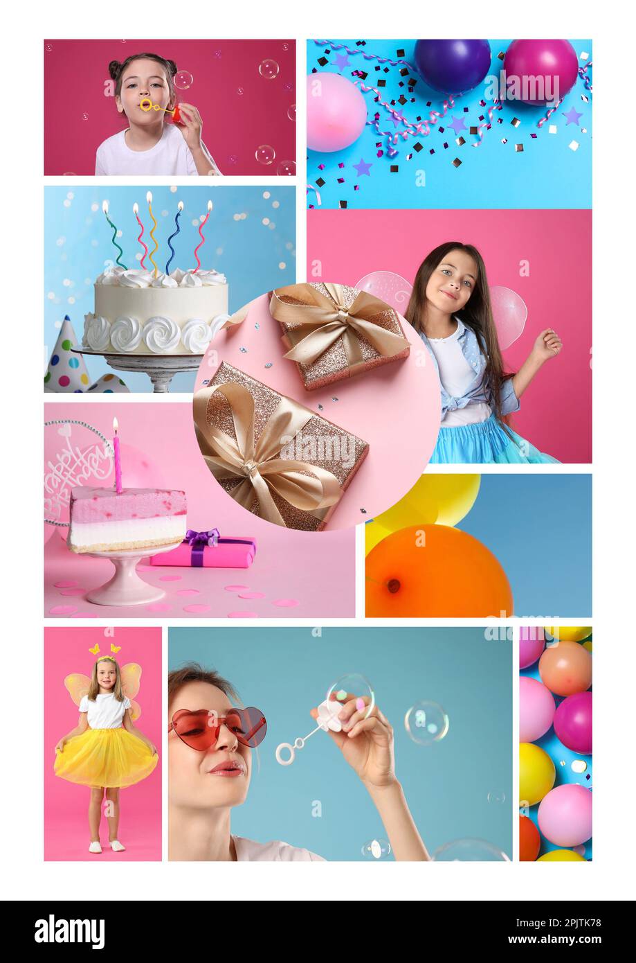 Inspiring mood board. Collage with beautiful and aesthetic photos Stock Photo