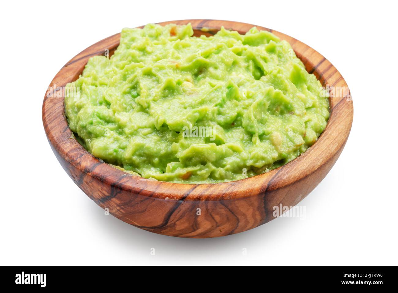 Guacamole bowl on white background. File contains clipping path. Stock Photo