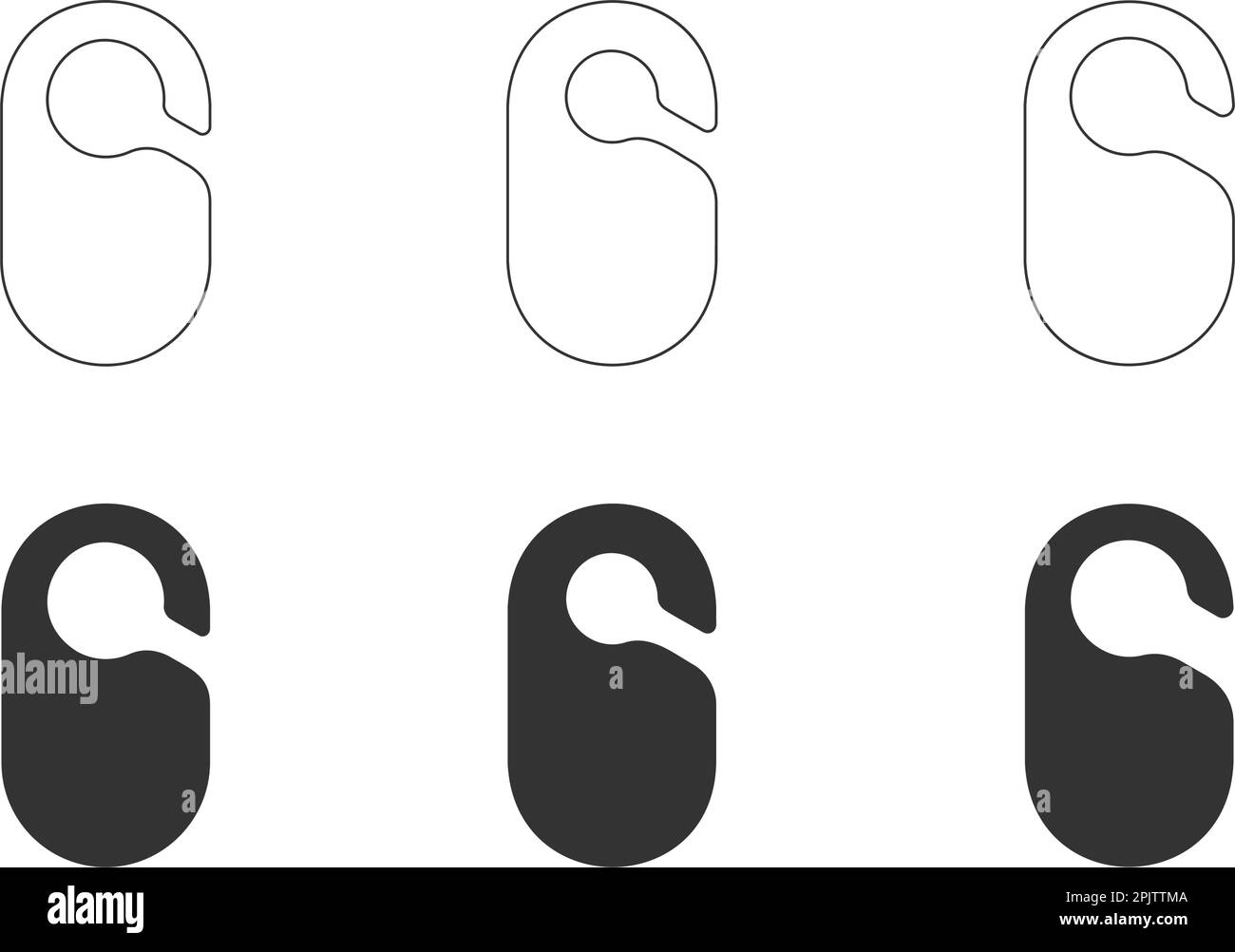 Set of blank door hangers or closet dividers templates Gardrobe