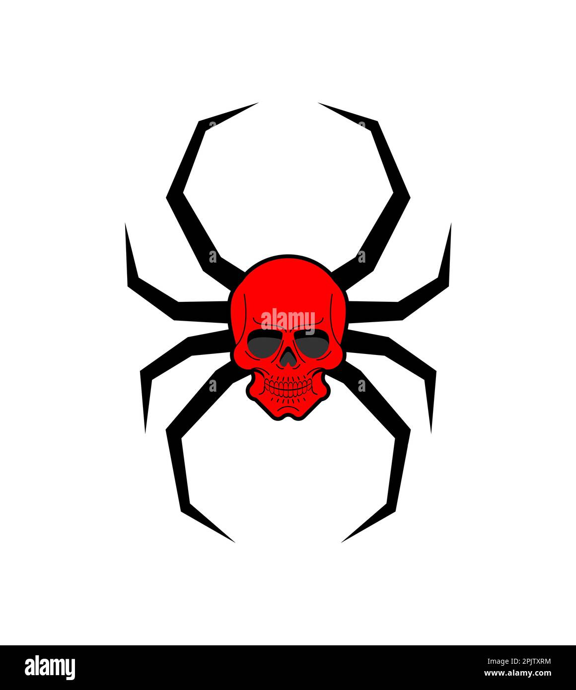Black Widow Spider Isolated Poisonous Dangerous Spider Stock Vector