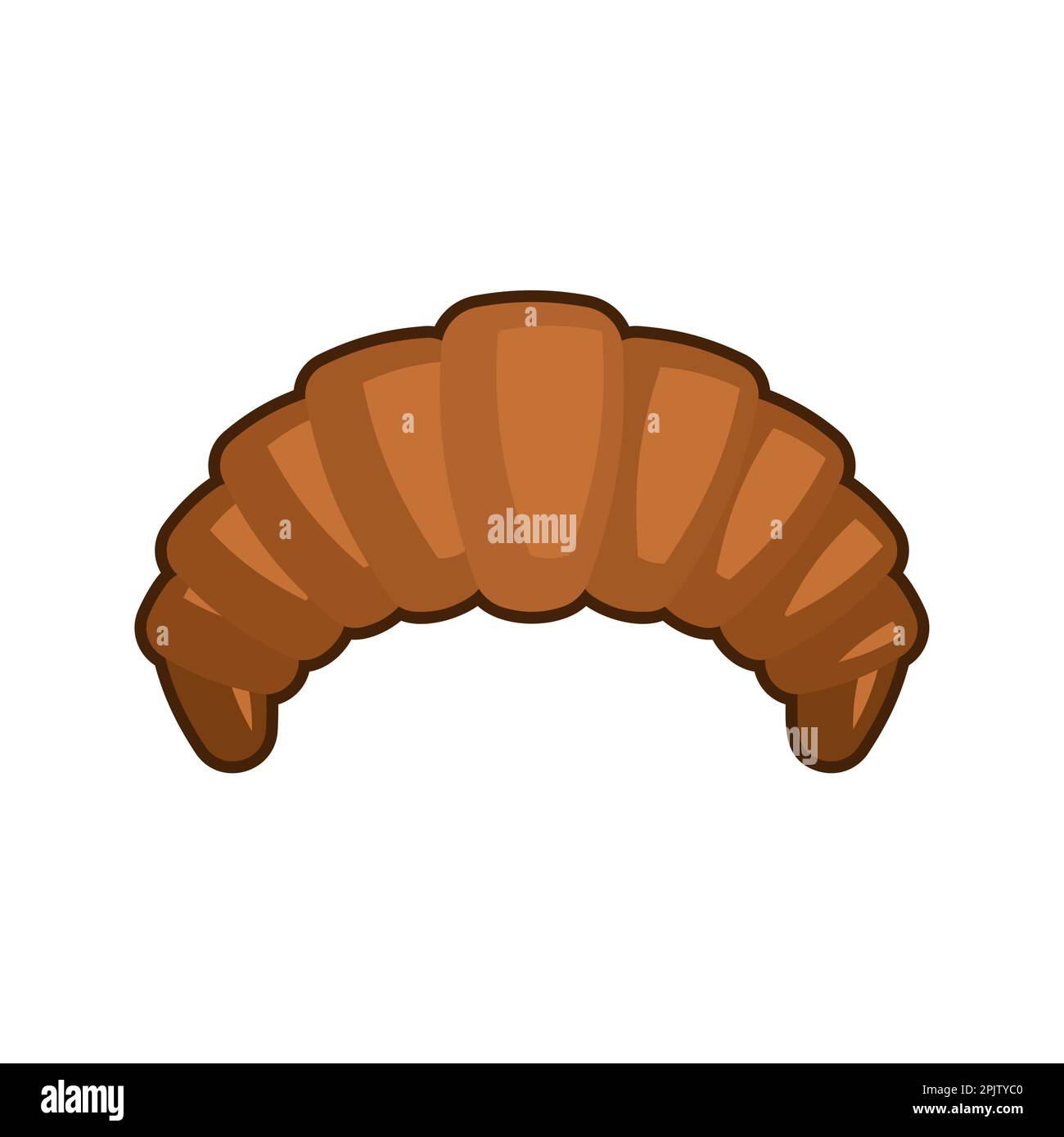 Croissant isolated. bagel Vector illustration Stock Vector