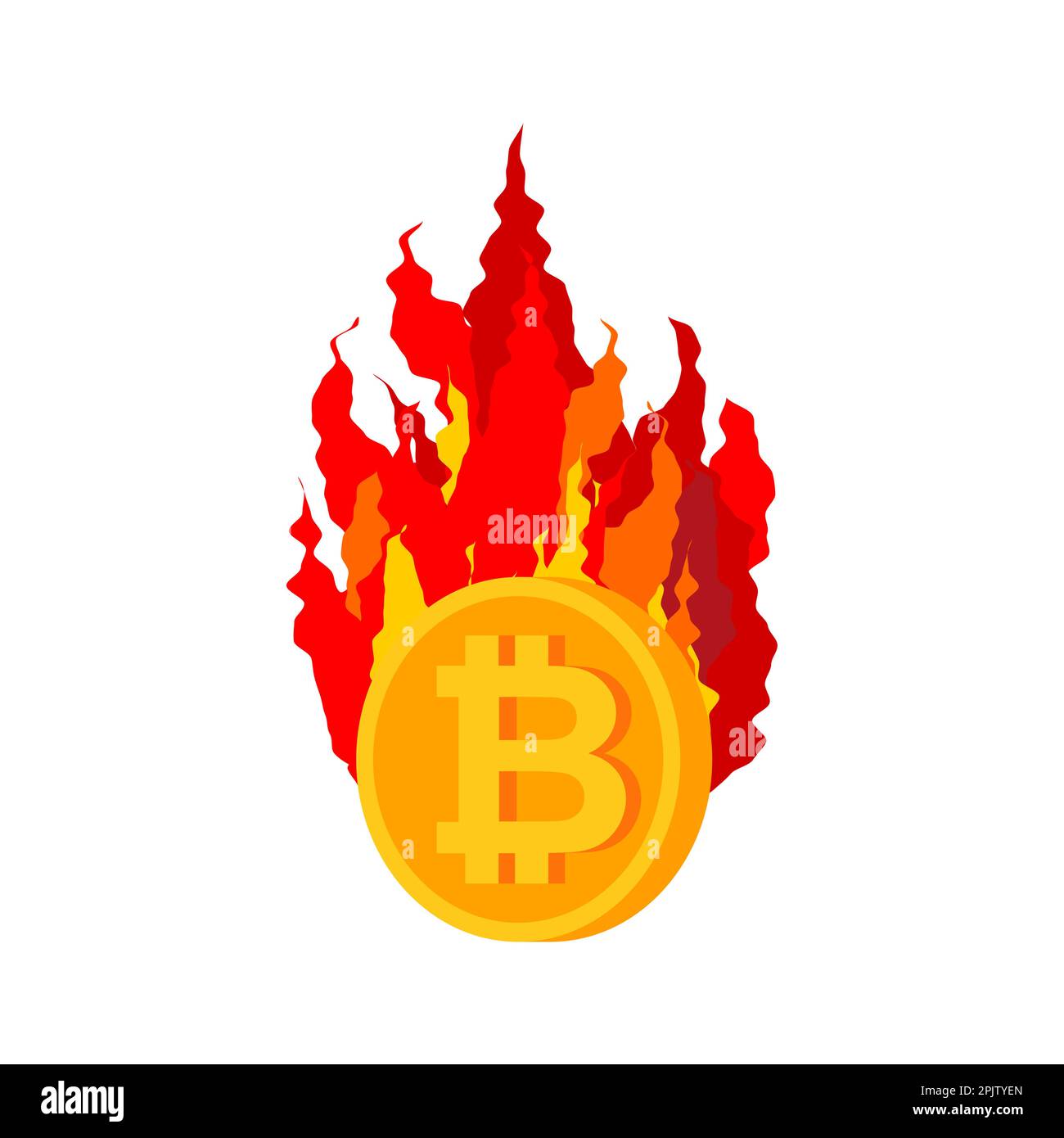 Bitcoin on fire hi-res stock photography and images - Alamy
