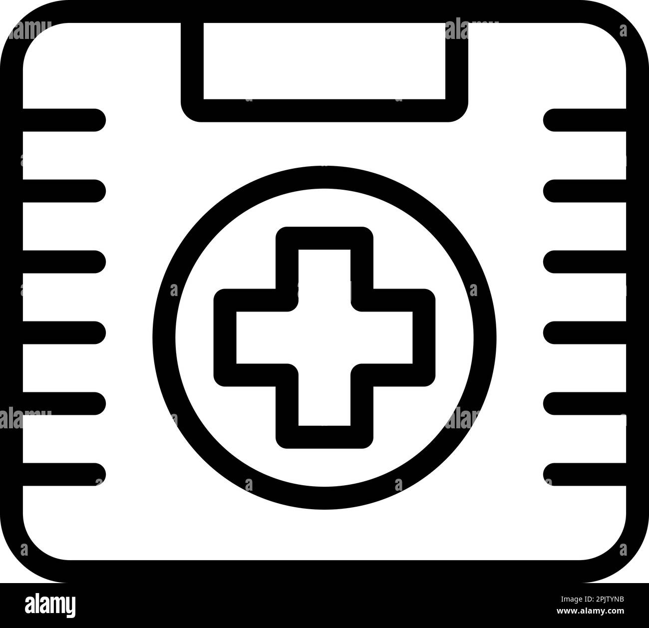 First aid kit icon outline vector. Money poverty. Charity help Stock Vector