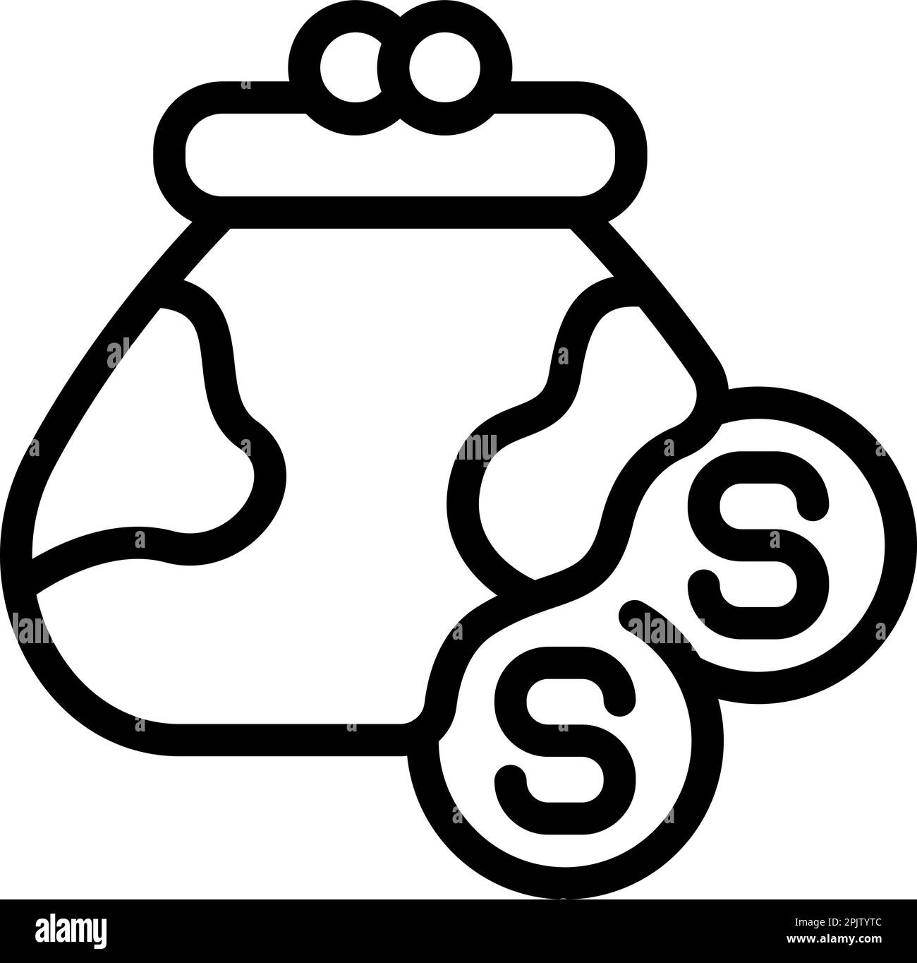 Money wallet icon outline vector. People charity. Poverty person Stock Vector