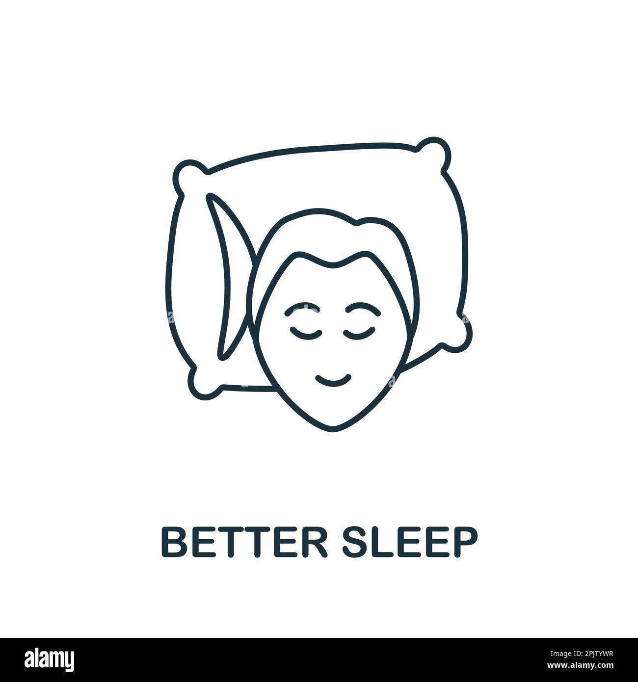 Better Sleep line icon. Simple element from yoga collection. Creative