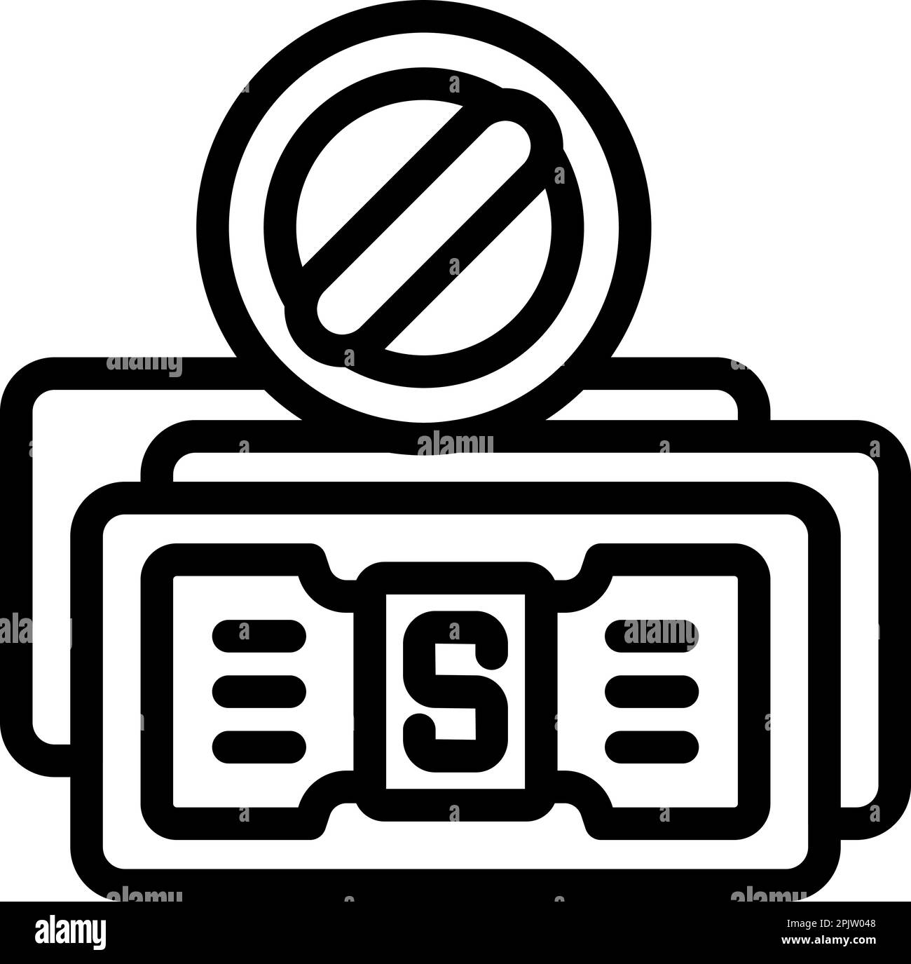 Poverty cash icon outline vector. Poor family. Child money Stock Vector