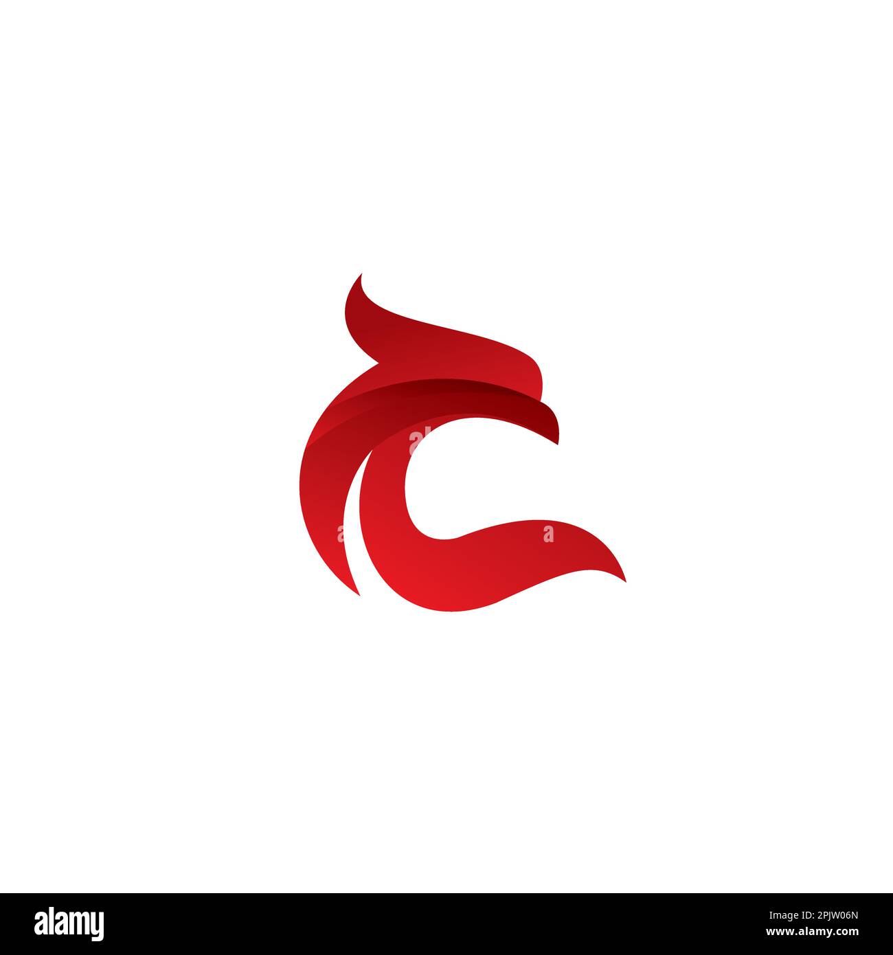 Letter C Eagle Logo Design. Eaglae Head Vector Illustration Stock Vector